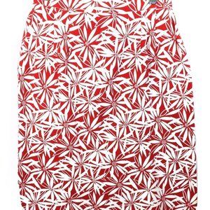 Schrader Petite Floral Pencil Skirt Red White 6P
